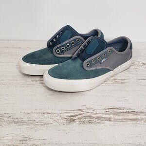 Blue Green Suede Vans PRO  Chima Ferguson Men's Size 6.5    no laces